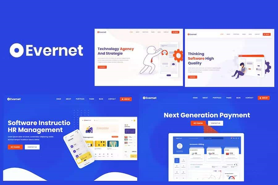 EVERNET – HTML5 TEMPLATE FOR SOFTWARE, STARTUP & AGENCY